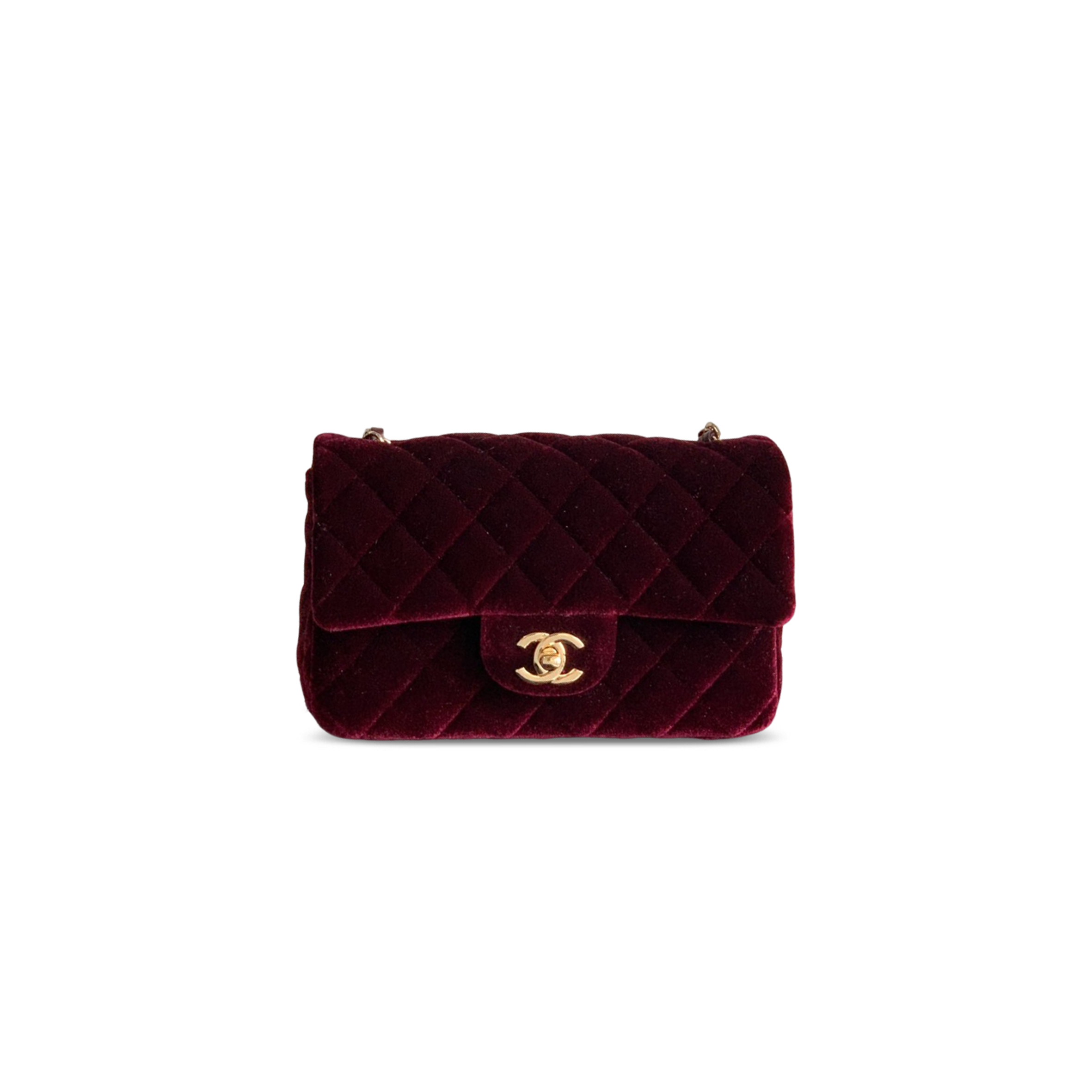 Ch**el mini classic handbag velvet (20*12*6cm)